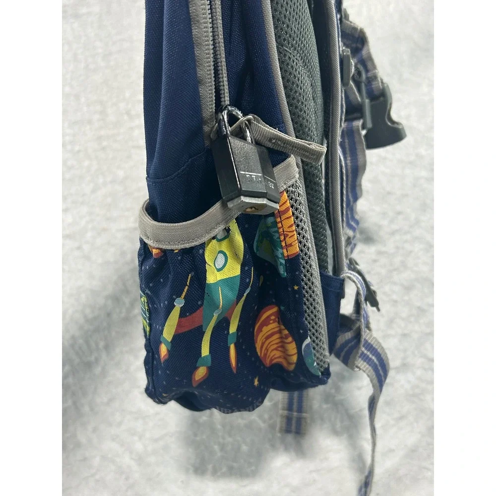 Pottery Barn Kids Mackenzie Space Solar System Backpack Navy Blue Grey Name